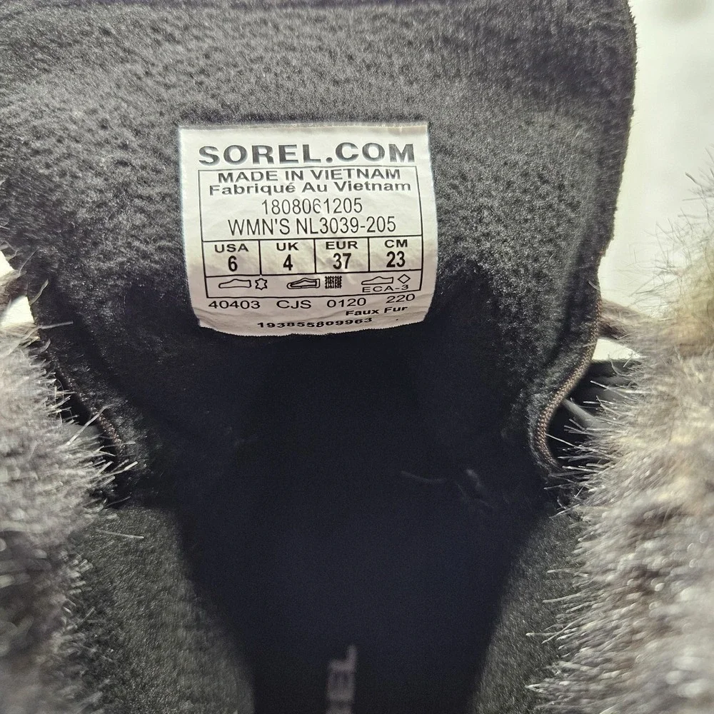 Sorel Explorer Joan Women's Boots Size 6 Brown Suede‎ Waterproof Winter Fur